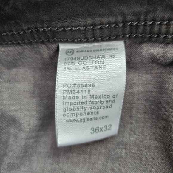 Adriano Goldschmied Jeans Mens 36x32 Gray Slim Straight Flat Front Preppy Casual - Picture 8 of 11